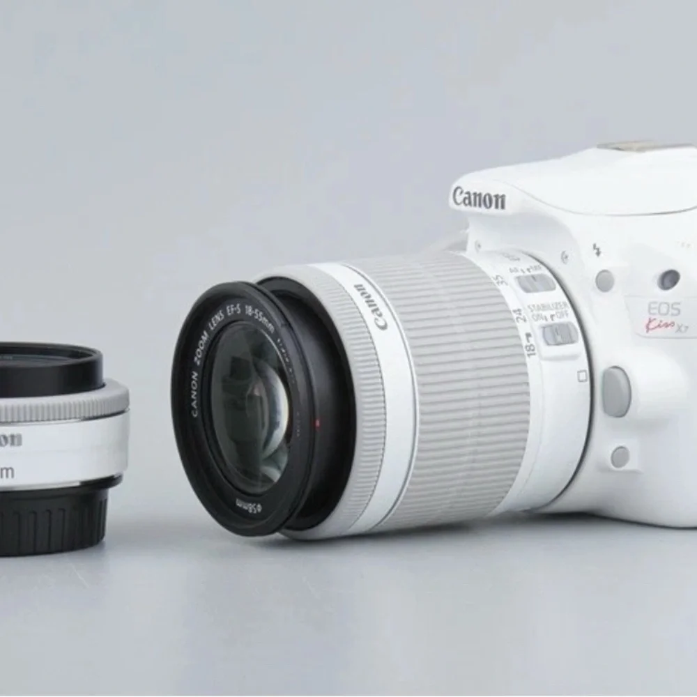 Canon White Digital Camera with Modern Design